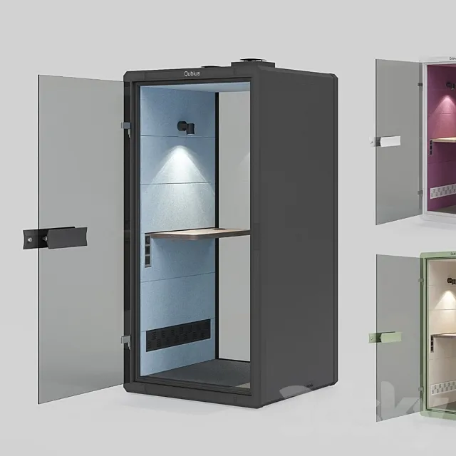Qubius soundproof phone booth for the open office 3D Model