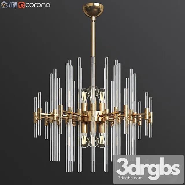 Quebec 6-light chandelier 3D Model Free