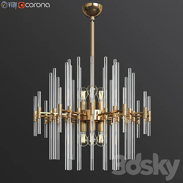 Quebec 6-Light Chandelier 3D Model