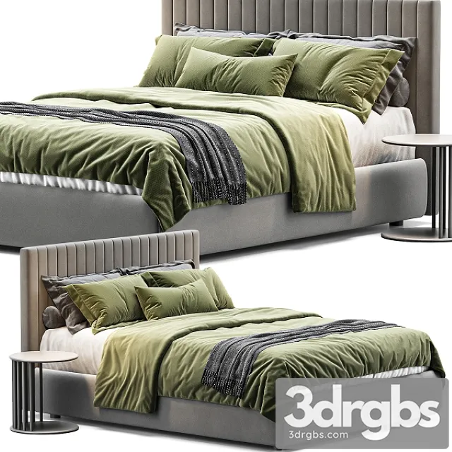 Queen Bed Clay Maison By Bolzan Letti 3D Model Free