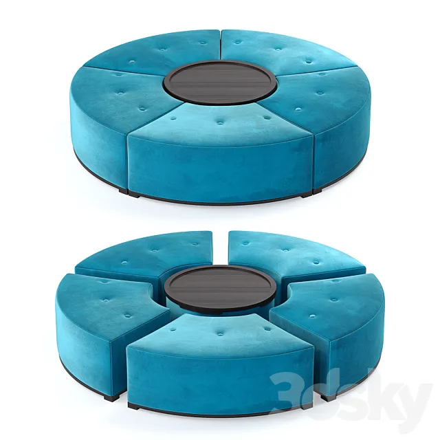 Quinto Footstool 3D Model