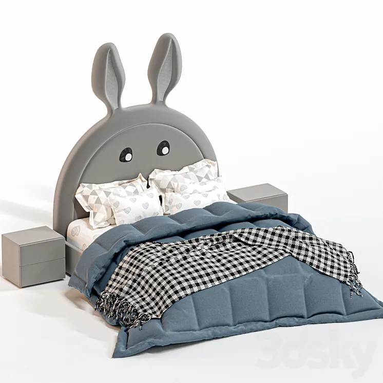 Rabbit bed 3D Model Free