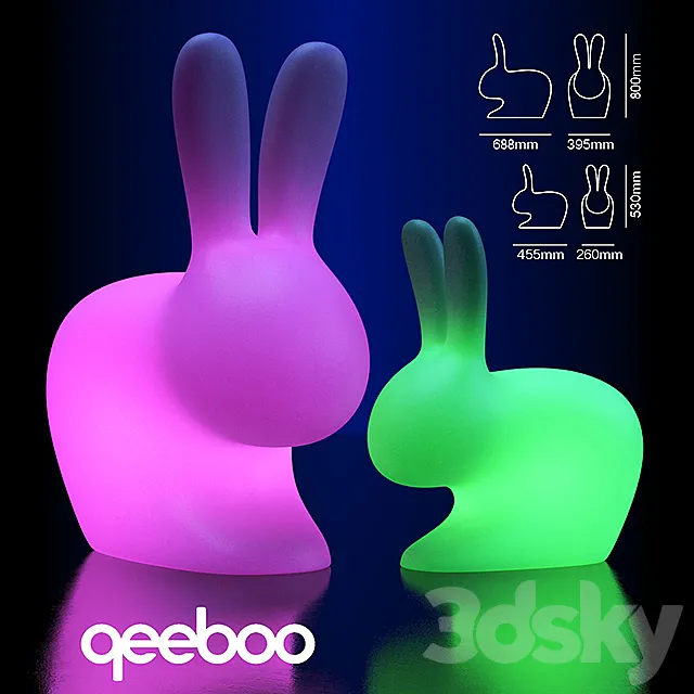 Rabbit Lamp _ Chair 3DModel