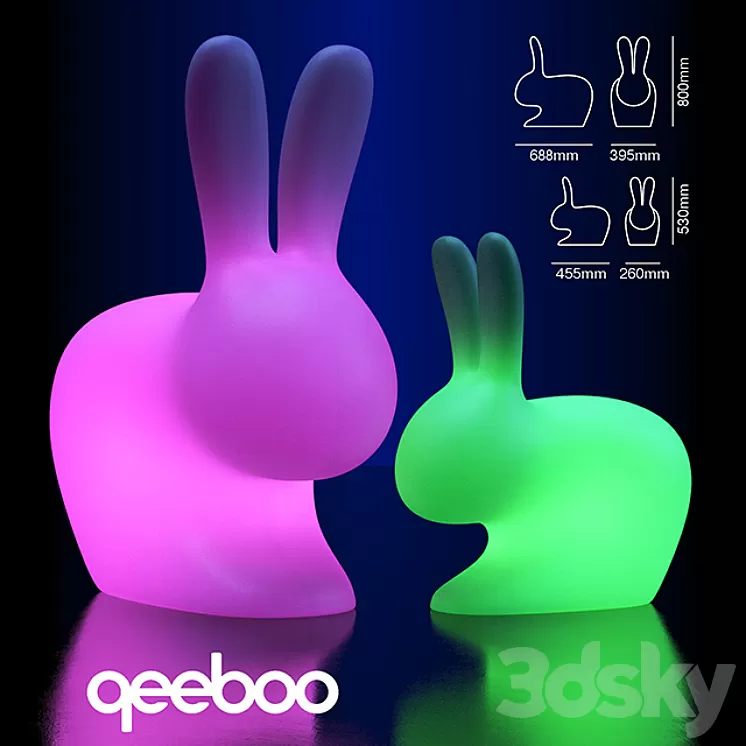 Rabbit Lamp \/ Chair 3D Model
