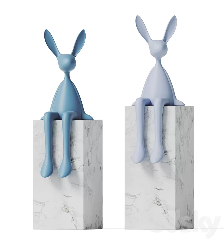 Rabbit Sculpture 3D Model Free