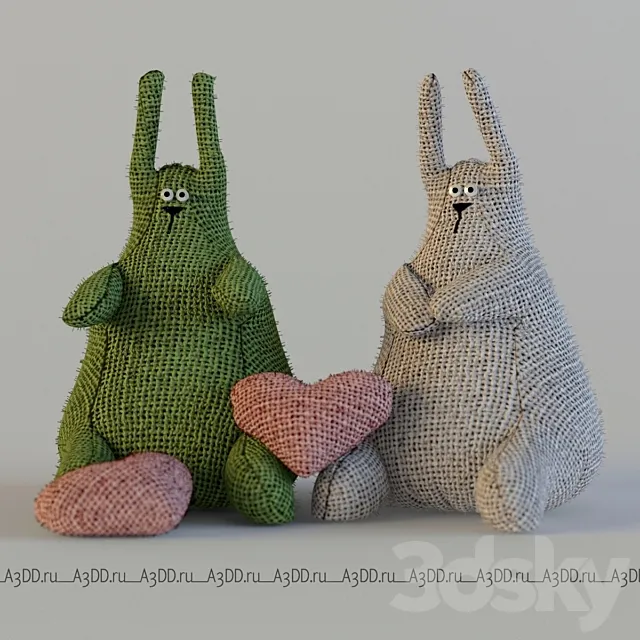 Rabbits 3D Model