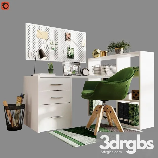 Rabochee Mesto La Redoute Fenon 2 3D Model Free