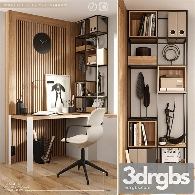 Rabochee Mesto U Okna 3D Model Free