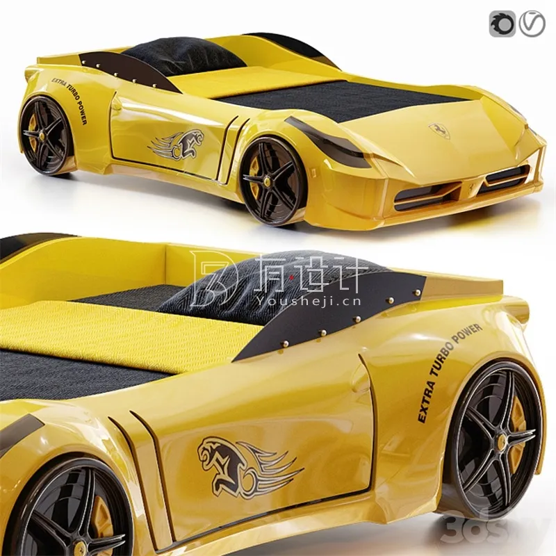 Racing Ferrari Car Bed for kids - 3541