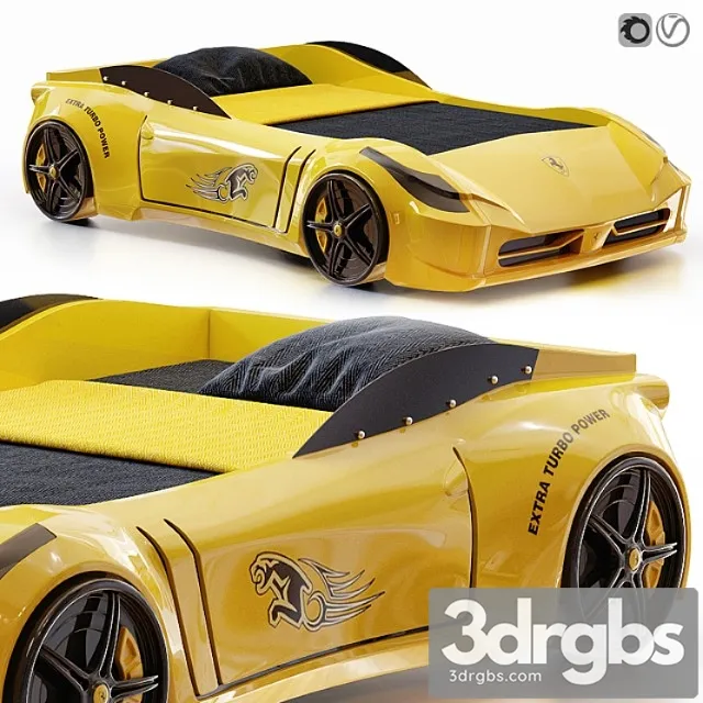 Racing Ferrari Car Bed Model For Kids 3D Model Free