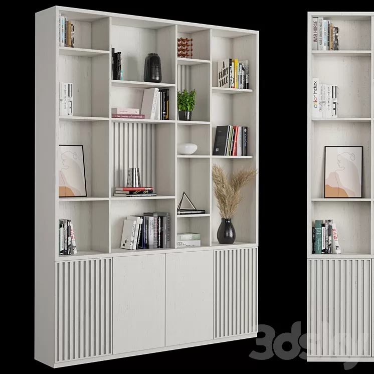 Rack and Bookcase 09 3D Model