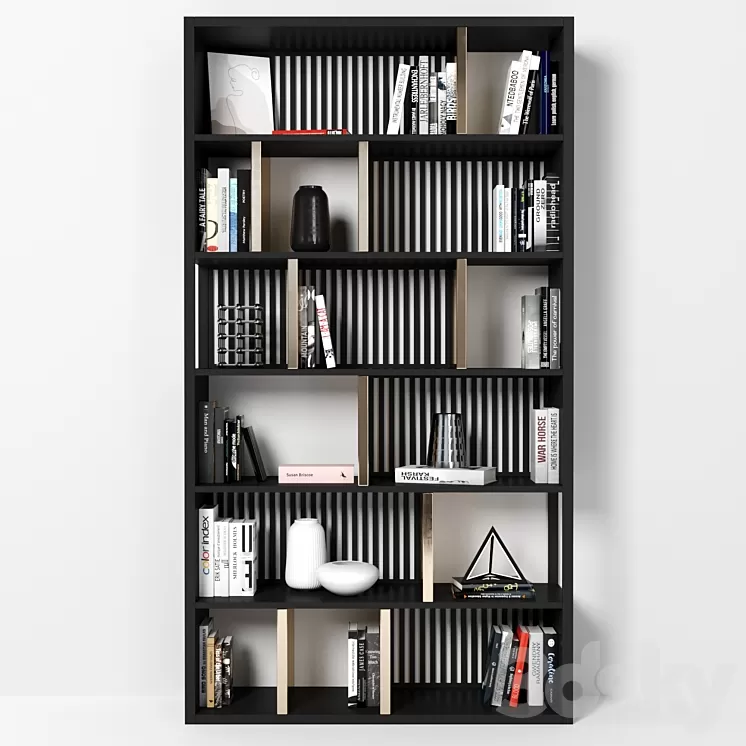 Rack and Bookcase 3D Model Free