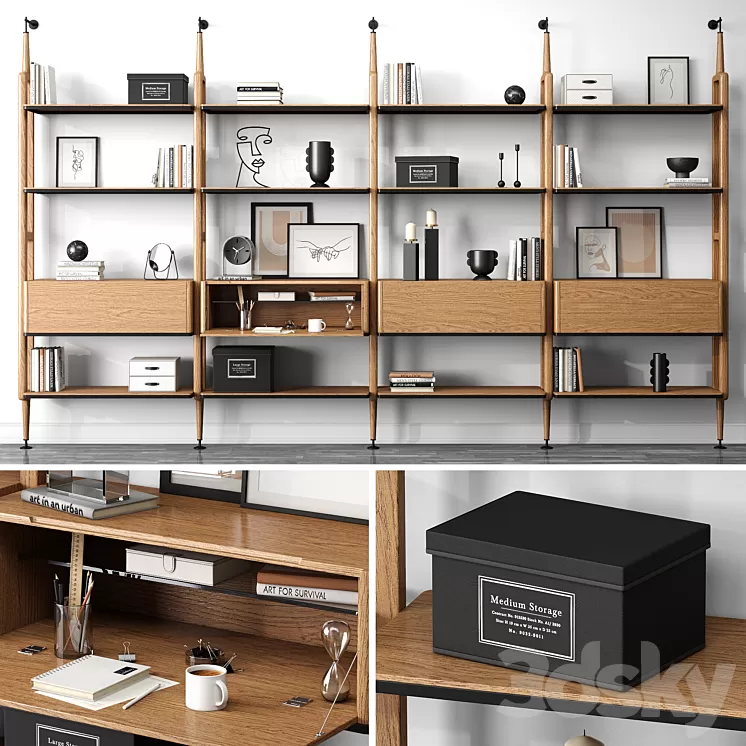 Rack ARIA 02 by PORADA 3D Model Free