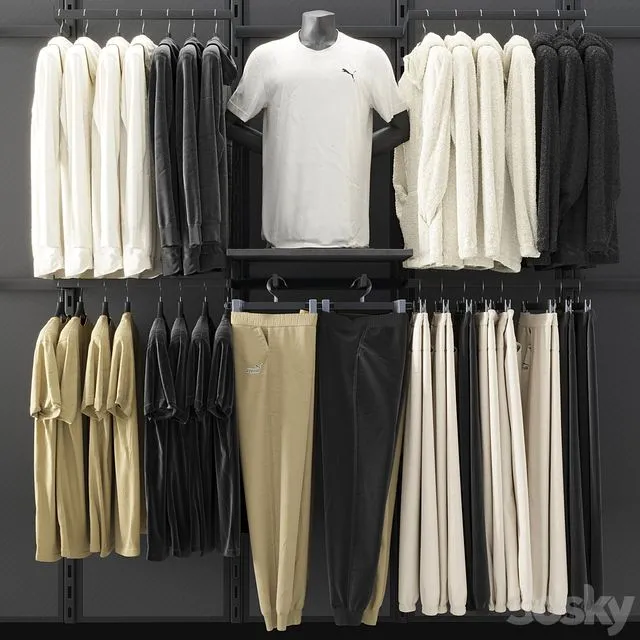 Rack for Puma clothing store 3D Model
