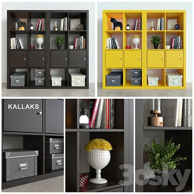 Rack Ikea Kallax _ Kallaks with decor Free Download