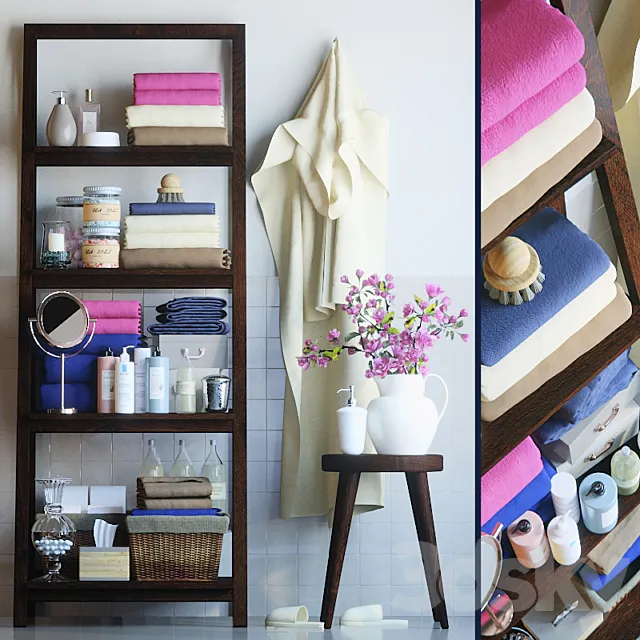 Rack in the bathroom 2 3DModel