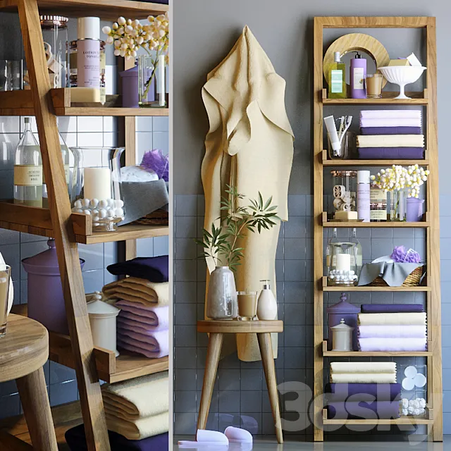 Rack in the bathroom 3 3DModel