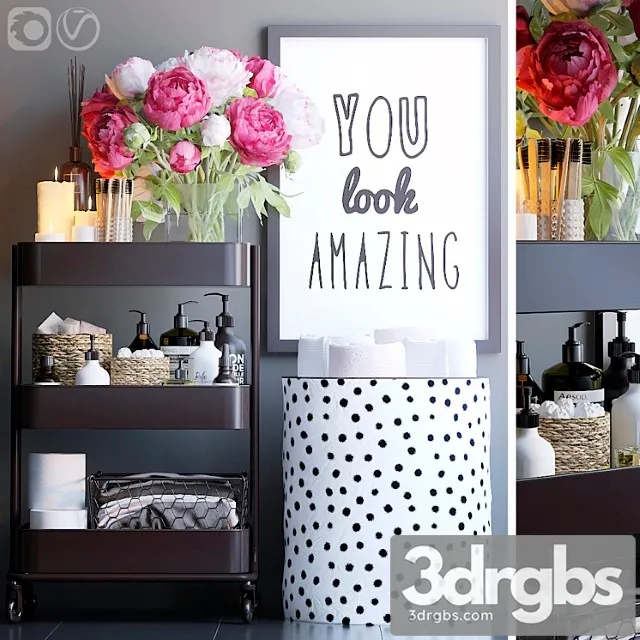 Rack in the Bathroom 8 3D Model Free