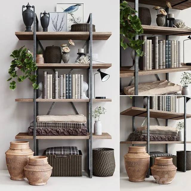 Rack Pottery Barn HOUSTON BOOKCASE 3D Model