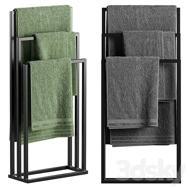 Rack towel holder in Loft style 3D Model