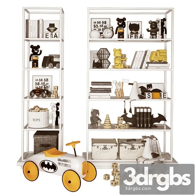 Racks With Toys 3 3D Model Free