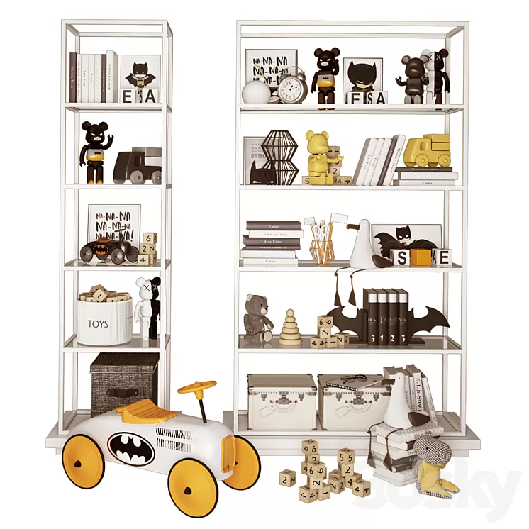 Racks with toys _3 3D Model