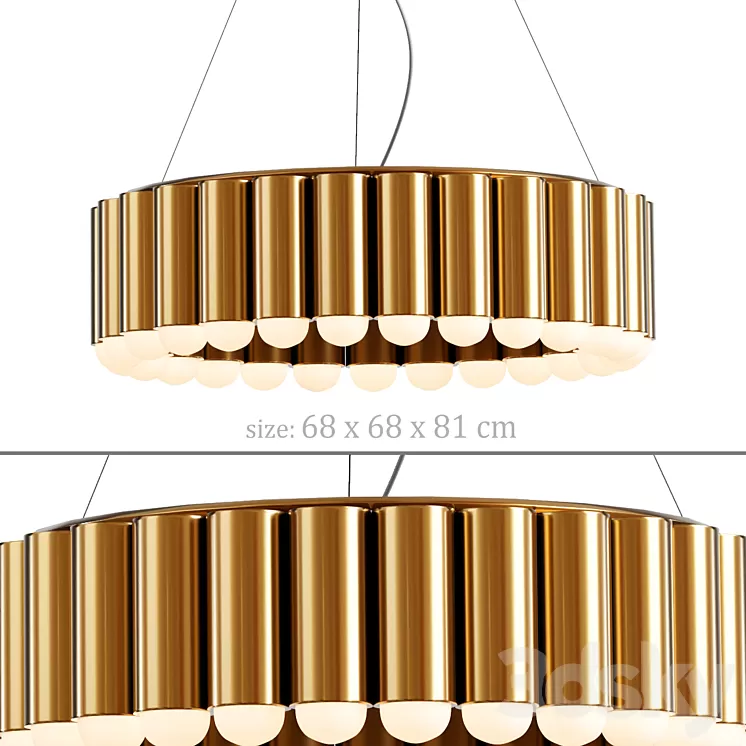 Radia Gold 60 chandelier 3D Model