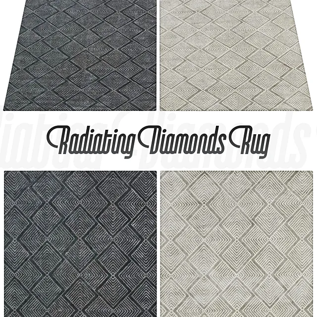 Radiating Diamonds Rug 3D Model
