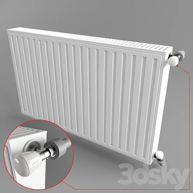 Radiator Panel 1000 x 600 3DModel