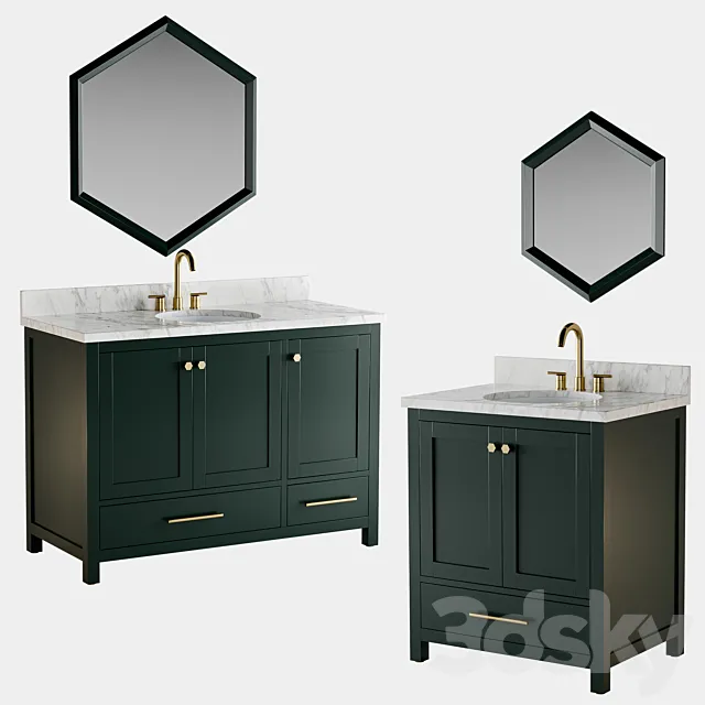 Radke Mahogany Vanity 3D Model