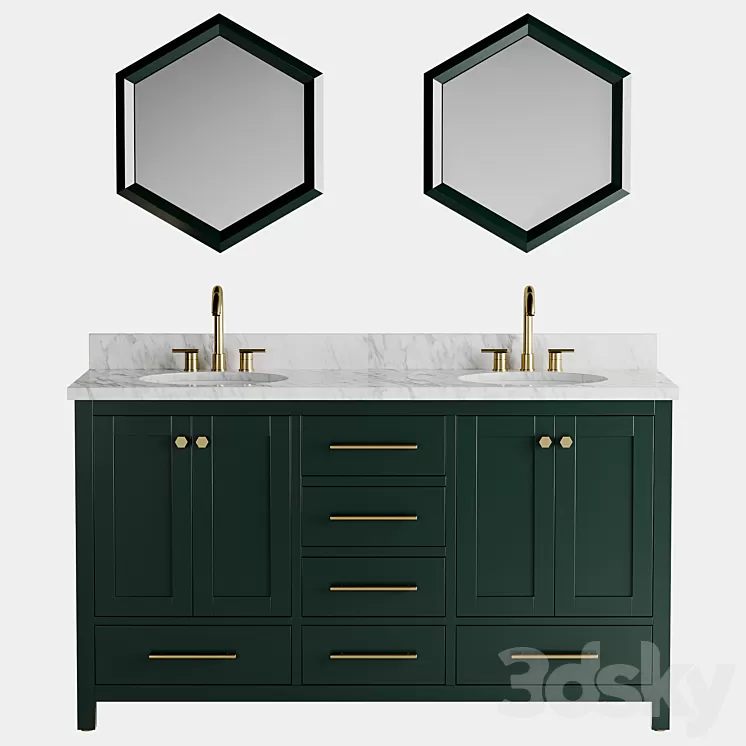 Radke Mahogany Vanity 3D Model