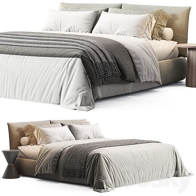 Rafero Bed by Manzzeli 3D Model