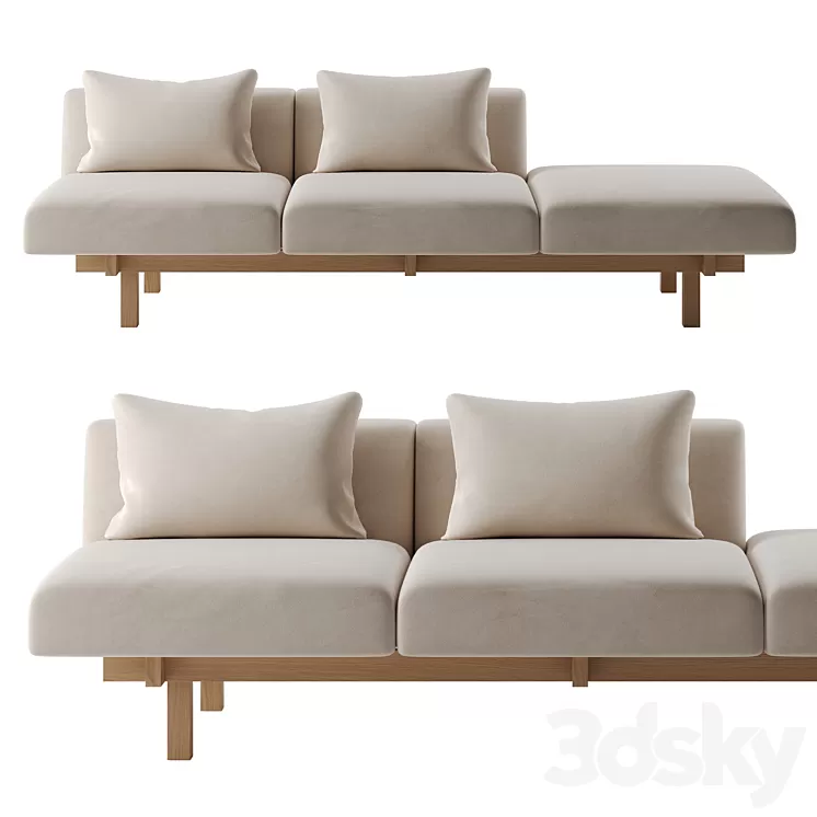 Raft Sofa 2 by Ariake 3D Model