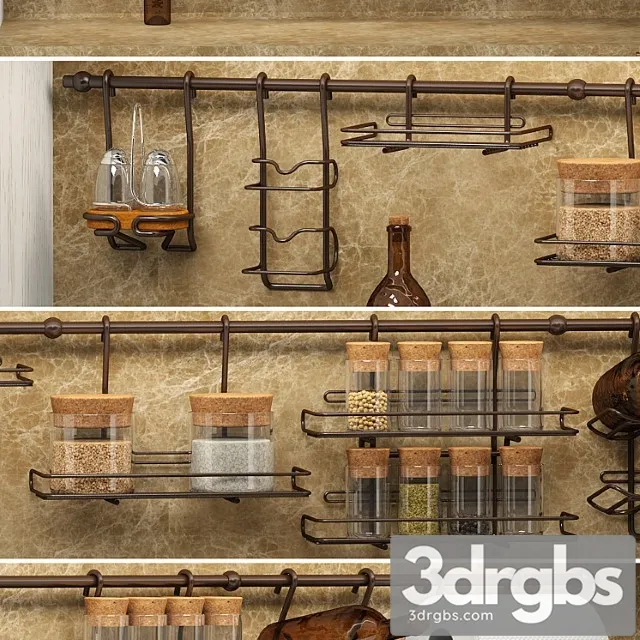 Rail for kitchen 3D Model Free