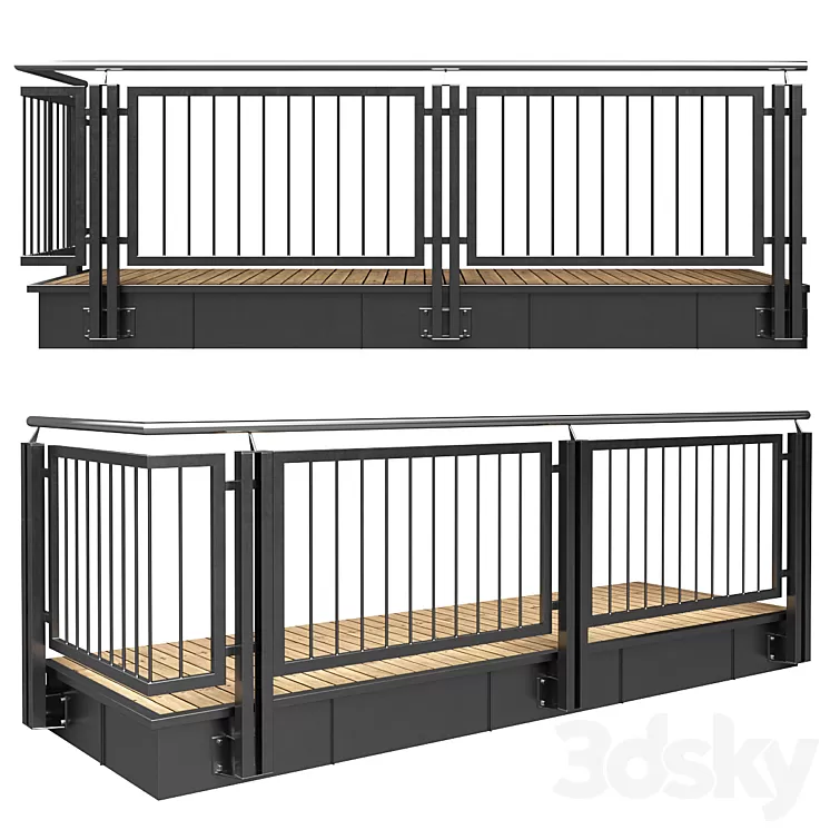 Railing 01 3D Model