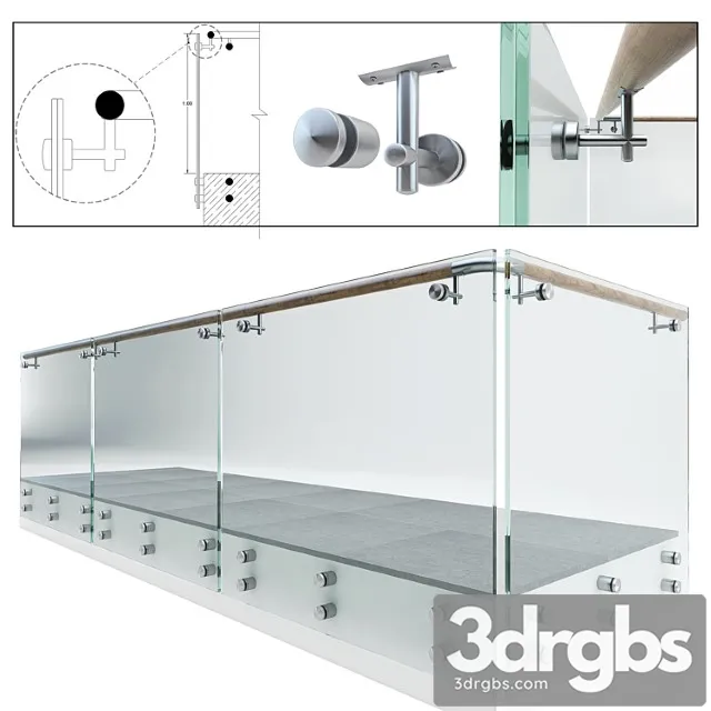 Railing-01 3D Model Free