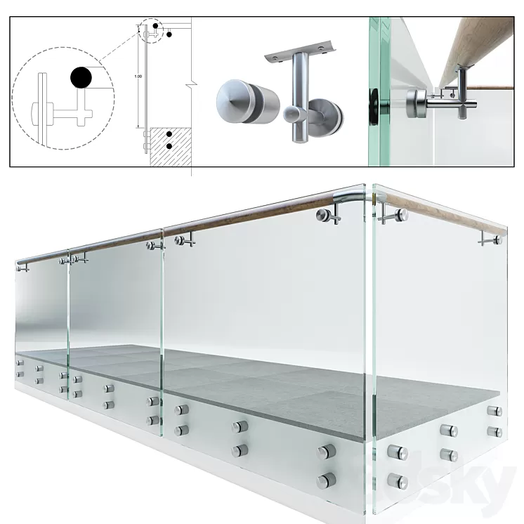 railing-01 3D Model