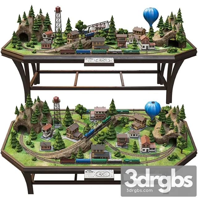 Railroad Model 3D Model Free