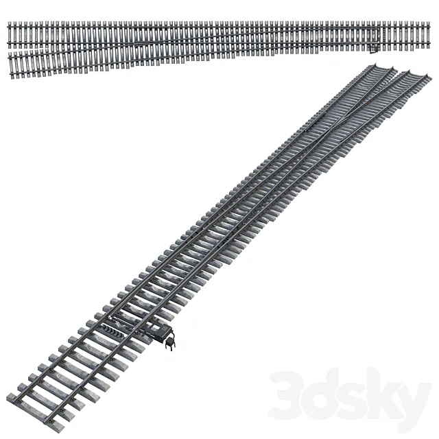 Railroad switch 3D Model