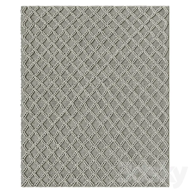 RAISED DIAMOND WOOL RUG Free Download