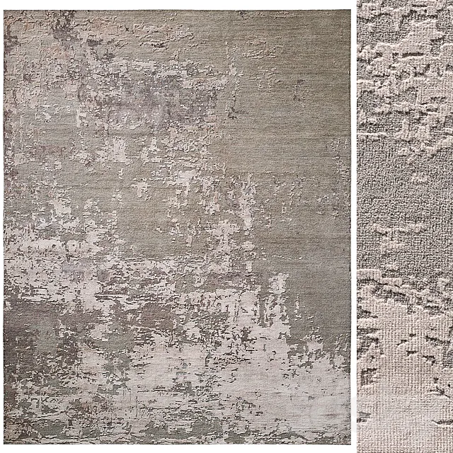 Raku Hand-Knotted Rug 3D Model