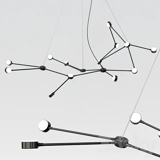 Rakumba Ramus Lighting in Black 3DModel