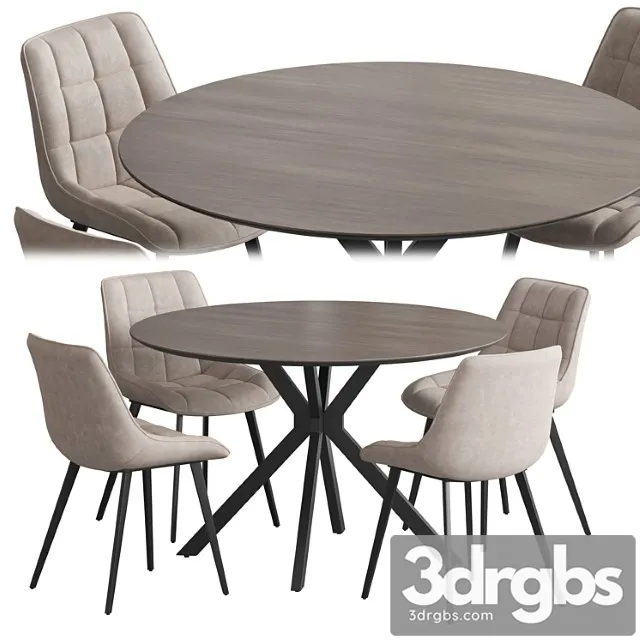 Ralf Table Adah Chair 3D Model Free