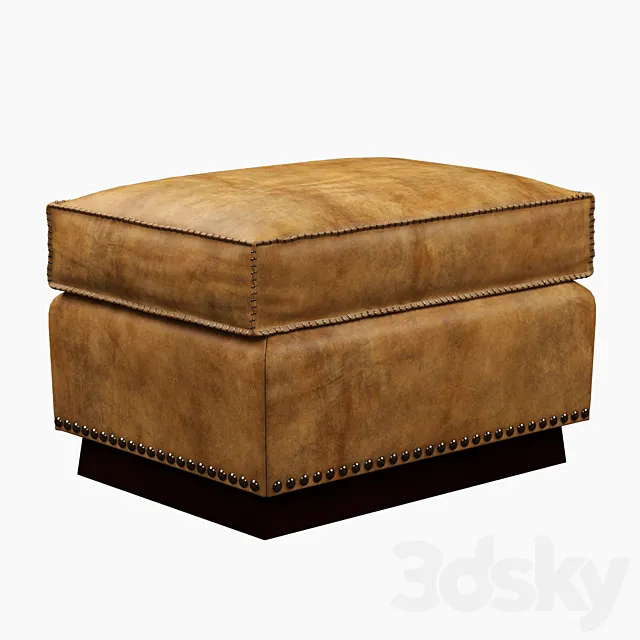 Ralph Lauren Colorado Club Ottoman 3D Model