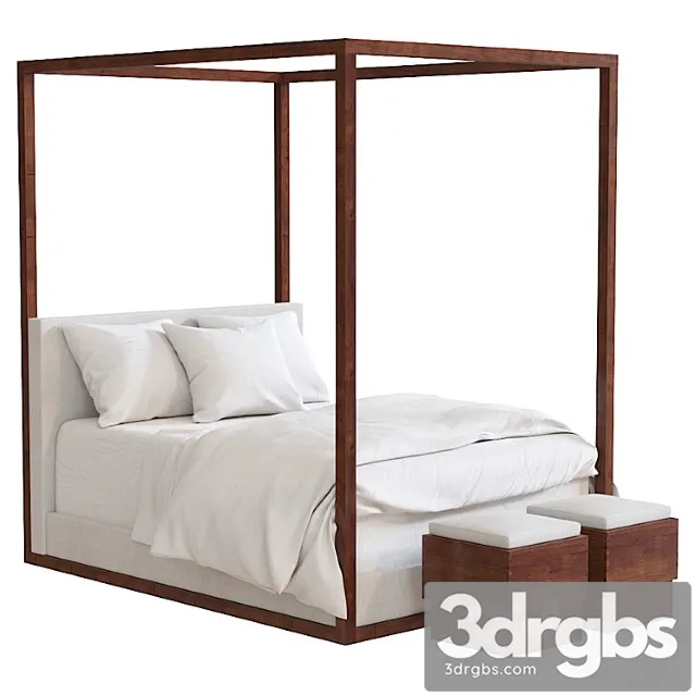 Ralph Lauren Desert Modern Canopy Bed Queen Size 3D Model Free