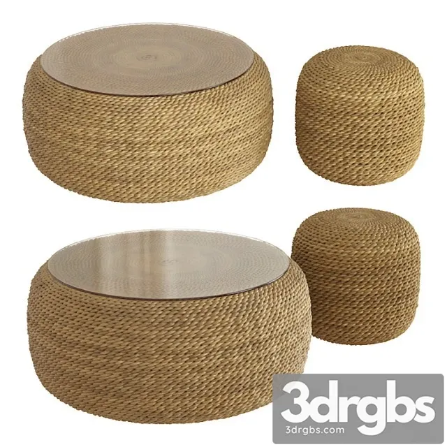 Ralph Lauren Desert Modern Woven Tables 3D Model Free