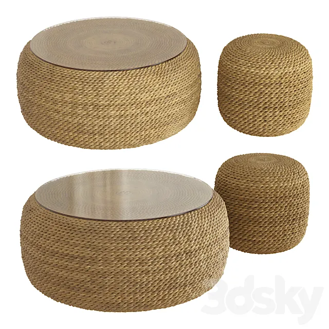 Ralph Lauren Desert Modern Woven Tables 3DModel