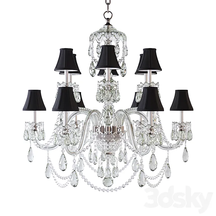 Ralph Lauren Duchess Large Chandelier with Cut Arms DC102 3D Model Free