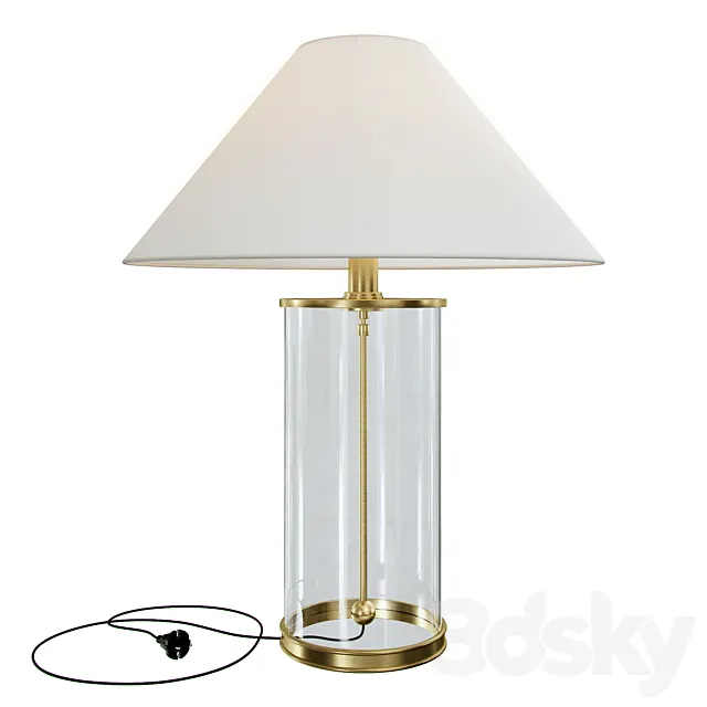 Ralph Lauren Home Modern table lamp in natural brass 3D Model
