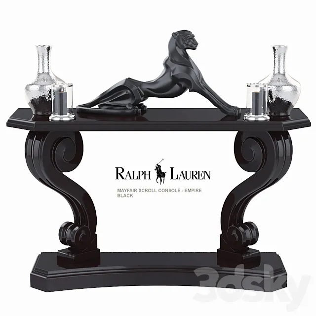 Ralph Lauren mayfair scroll console Eichholtz Cheetah 3DModel